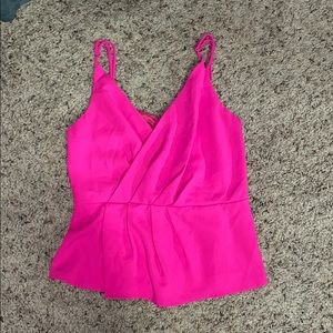 Pink Peplum Tank Top/Blouse
